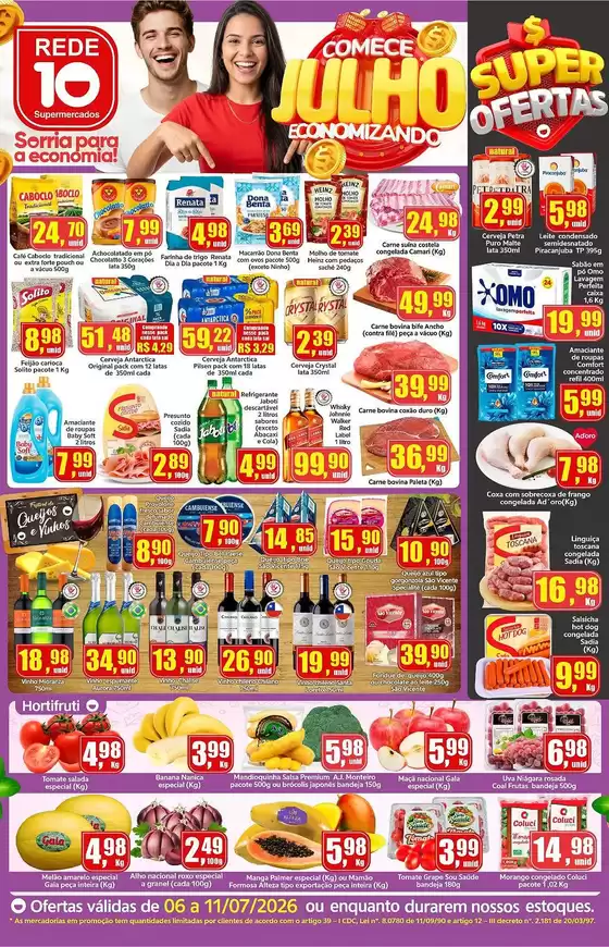 Catálogo Rede 10 | Ofertas especiais para você | 2026-07-06T00:00:00.000Z - 2026-07-11T00:00:00.000Z