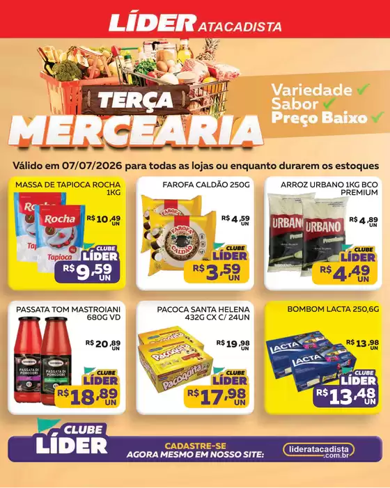 Catálogo Líder Atacadista | Cópia encarte terça da padaria e mer | 2026-07-07T00:00:00.000Z - 2026-07-07T00:00:00.000Z