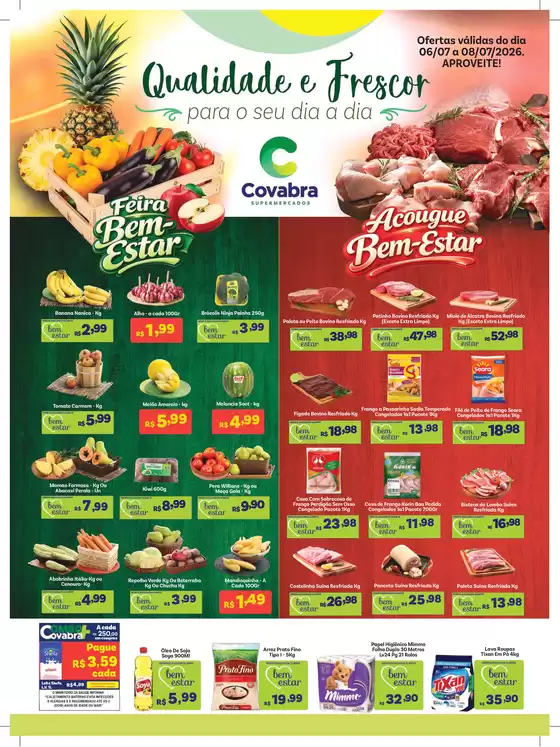 Catálogo Covabra Supermercados | Ótima oferta para todos os clientes | 2026-07-06T00:00:00.000Z - 2026-07-08T00:00:00.000Z