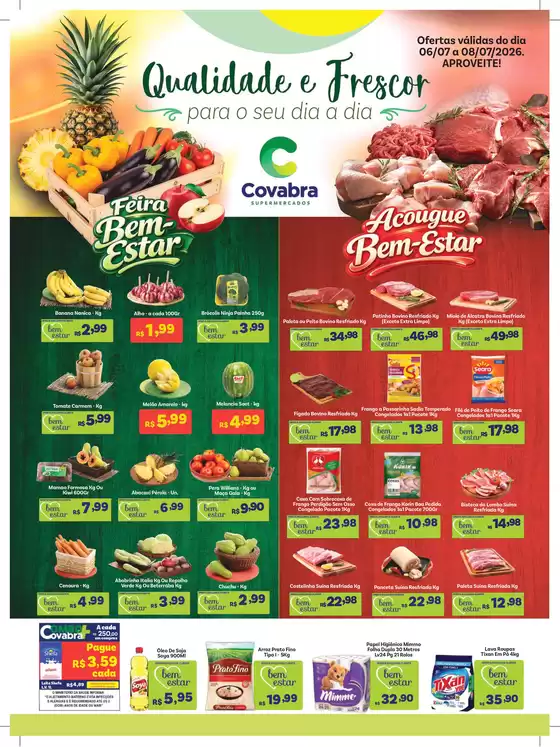 Catálogo Covabra Supermercados | Descubra ofertas atraentes | 2026-07-06T00:00:00.000Z - 2026-07-08T00:00:00.000Z