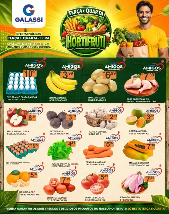 Catálogo Supermercados Galassi em São Caetano do Sul | Terça E Quarta Hortifruti | 2026-07-07T00:00:00.000Z - 2026-07-08T00:00:00.000Z