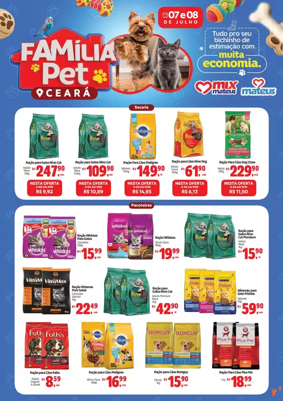 Catálogo Supermercados Mateus | Familia Pet | 2026-07-07T00:00:00.000Z - 2026-07-08T00:00:00.000Z