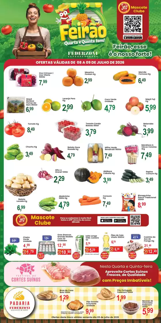 Catálogo Federzoni Supermercados em Bagé | FEIRÃO Quarta e Quinta Tem! | 2026-07-08T00:00:00.000Z - 2026-07-09T00:00:00.000Z