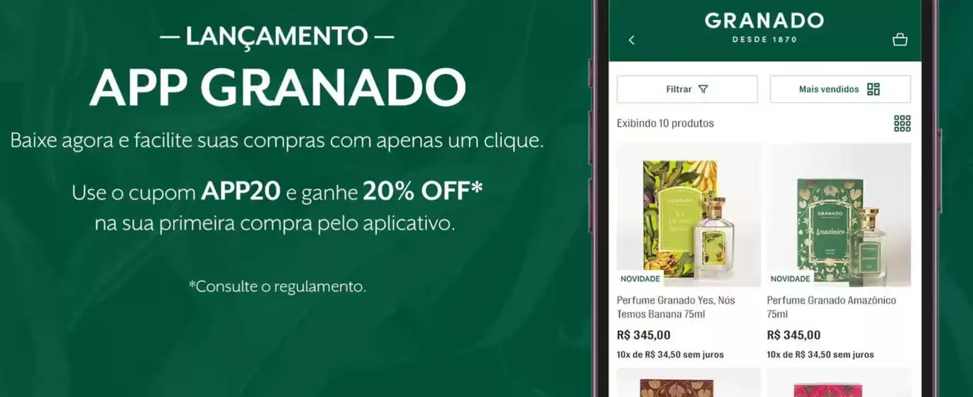 Catálogo Granado em São José dos Campos | Lancamento App Granado ! | 2026-07-08T00:00:00.000Z - 2026-07-29T00:00:00.000Z