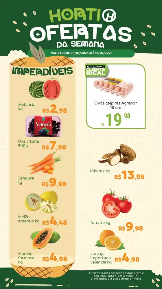 Catálogo Hiperideal Supermercados | Ofertas exclusivas para nossos clientes | 2026-07-08T00:00:00.000Z - 2026-07-12T00:00:00.000Z