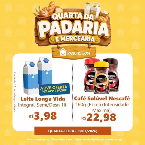 Catálogo Rancho Bom Supermercados | Encarte Rancho Bom Supermercados | 2026-07-08T00:00:00.000Z - 2026-07-08T00:00:00.000Z