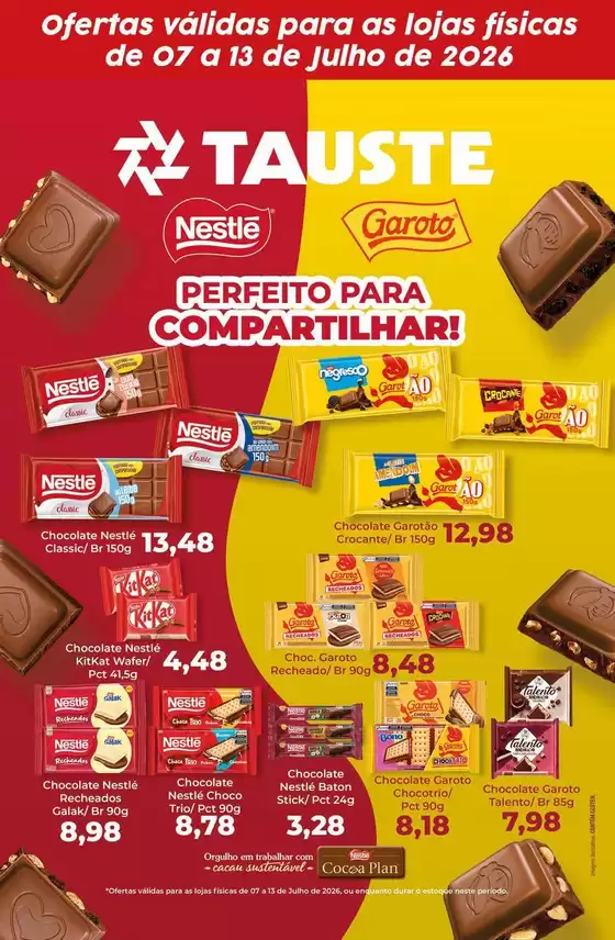 Catálogo Supermercados Tauste em Vacaria | Ofertas Tauste Especial Nestlé | 2026-07-07T00:00:00.000Z - 2026-07-13T00:00:00.000Z
