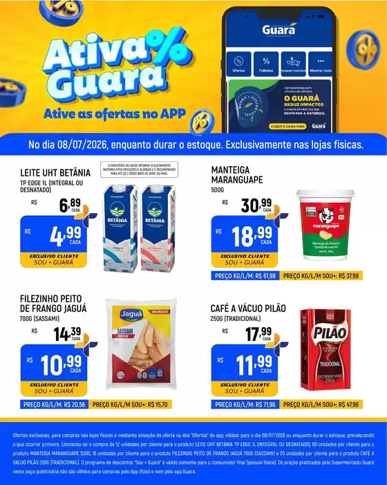 Catálogo Supermercado Guará | Ofertas especiais atraentes para todos | 2026-07-08T00:00:00.000Z - 2026-07-08T00:00:00.000Z