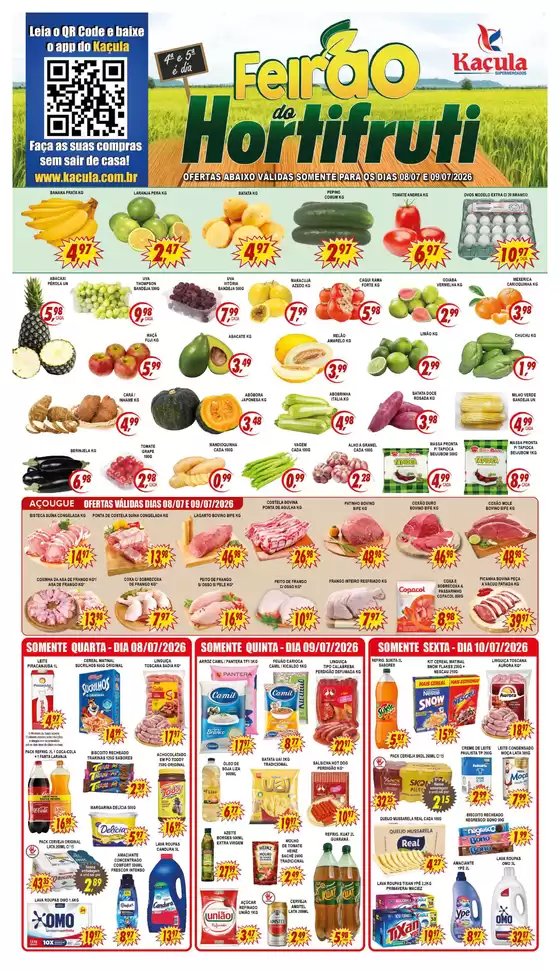 Catálogo Kaçula Supermercados | HORTI FRUTI | 2026-07-08T00:00:00.000Z - 2026-07-10T00:00:00.000Z
