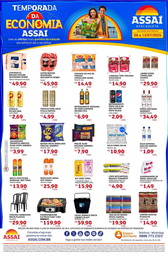 Catálogo Assaí Atacadista | Encarte Assaí Atacadista 49142-813 | 2026-07-08T00:00:00.000Z - 2026-07-12T00:00:00.000Z