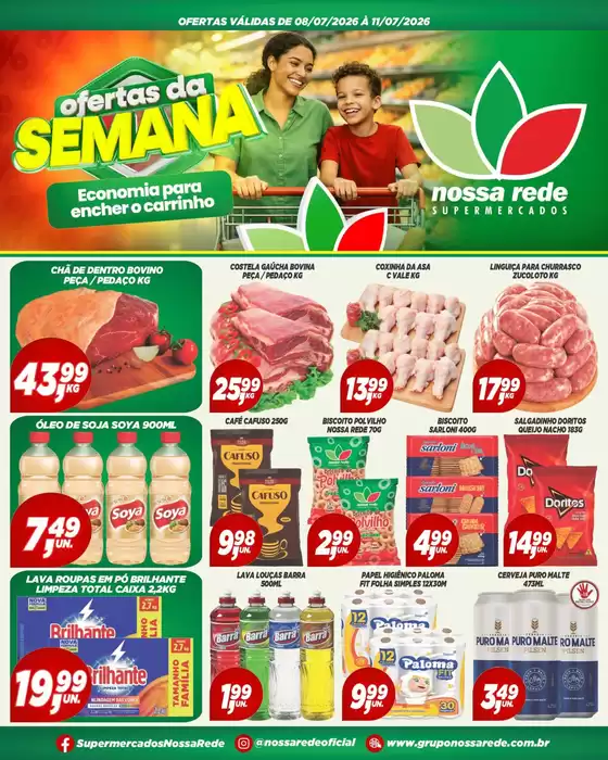 Catálogo Nossa Rede Supermercados | Oferts da Semana | 2026-07-08T00:00:00.000Z - 2026-07-11T00:00:00.000Z