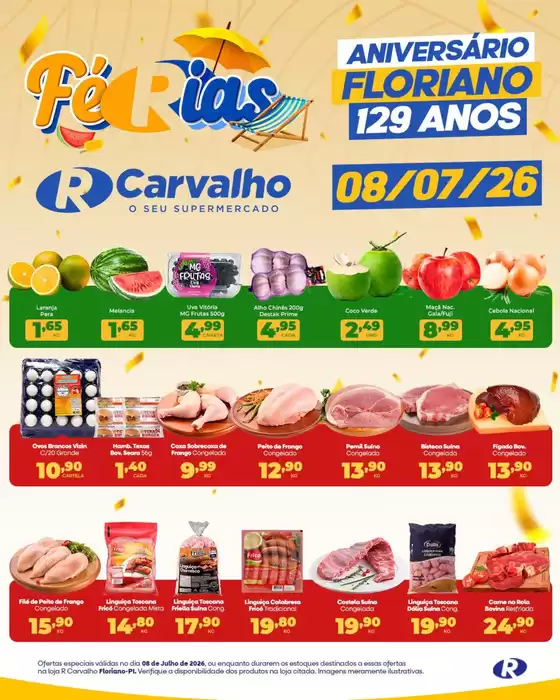 Catálogo R Carvalho Supermercado | Aniversário Floriano | 2026-07-08T00:00:00.000Z - 2026-07-08T00:00:00.000Z