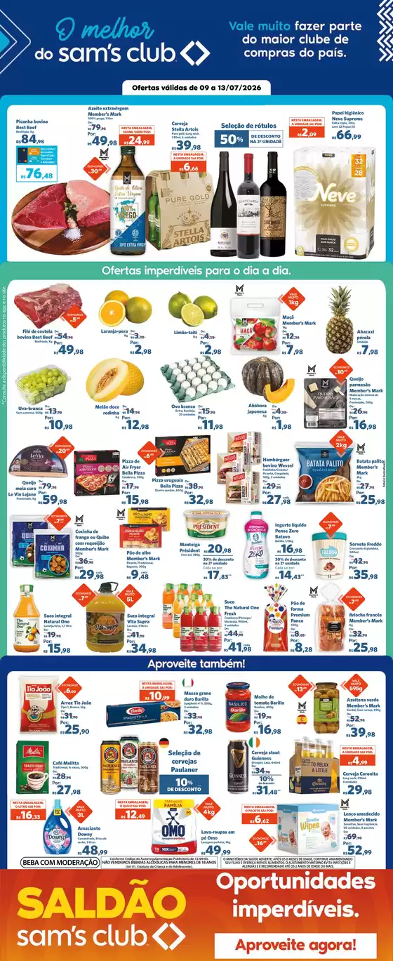Catálogo Sam's Club | Pechinchas e ofertas atuais | 2026-07-09T00:00:00.000Z - 2026-07-13T00:00:00.000Z