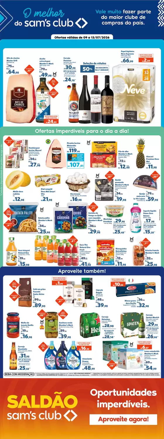 Catálogo Sam's Club | Ofertas exclusivas e pechinchas | 2026-07-09T00:00:00.000Z - 2026-07-13T00:00:00.000Z