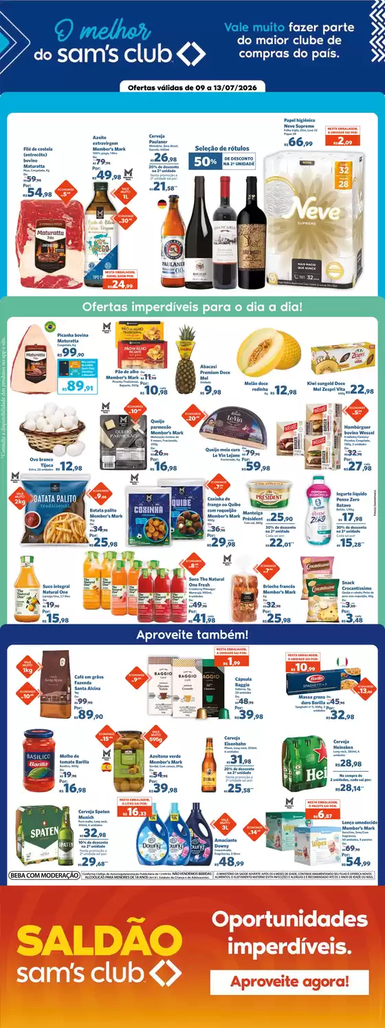 Catálogo Sam's Club | Ofertas para caçadores de pechinchas | 2026-07-09T00:00:00.000Z - 2026-07-13T00:00:00.000Z