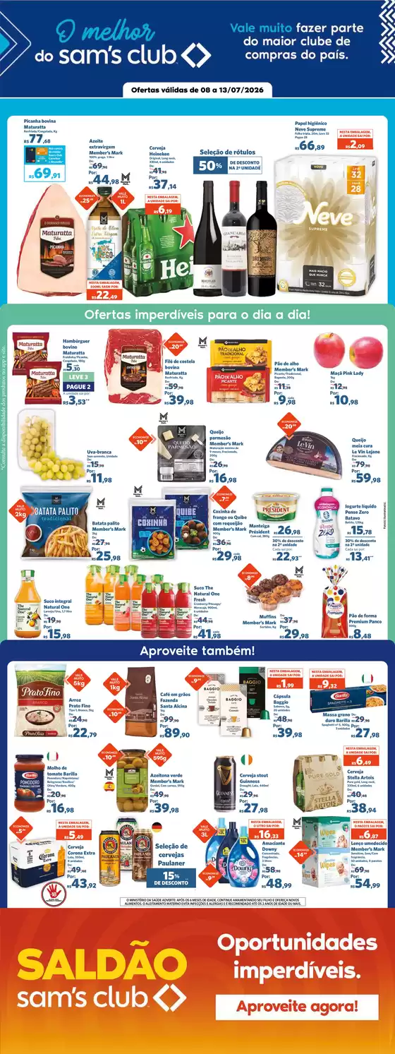 Catálogo Sam's Club | Nossas melhores pechinchas | 2026-07-08T00:00:00.000Z - 2026-07-13T00:00:00.000Z