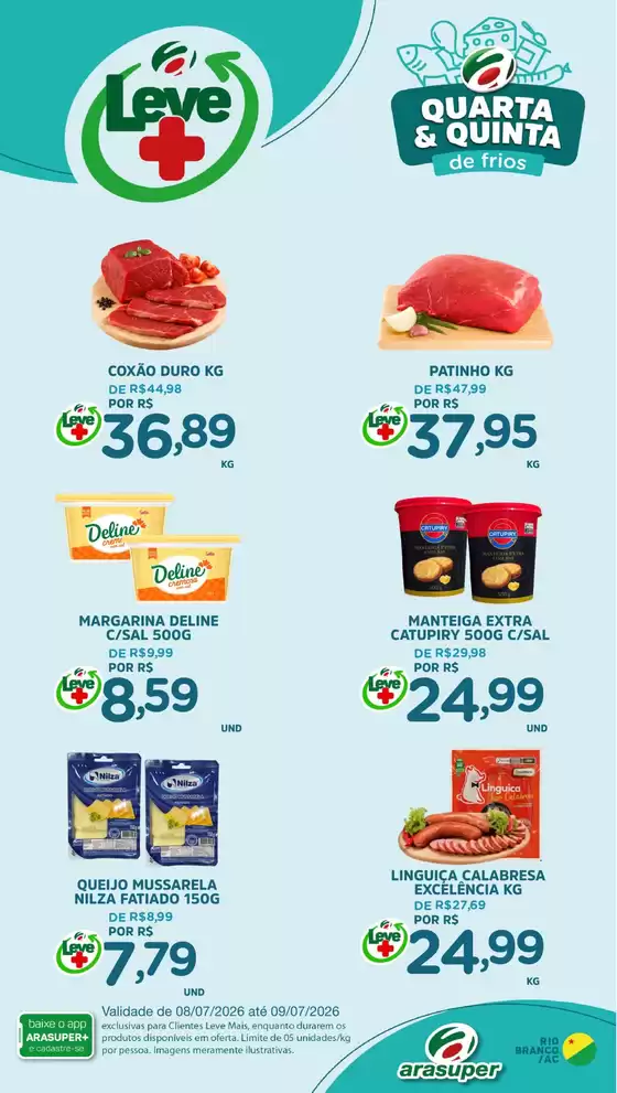 Catálogo Araújo Supermercados | OFERTAS QUARTA E QUINTA | 2026-07-08T00:00:00.000Z - 2026-07-09T00:00:00.000Z