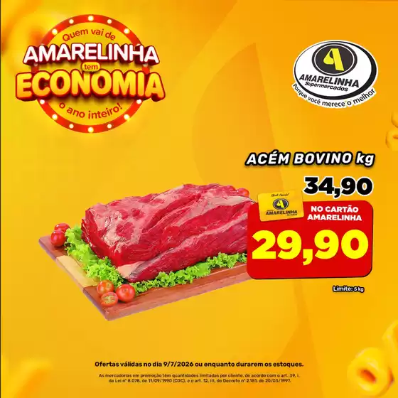 Catálogo Amarelinha Supermercados | Amarelinha tem Economia | 2026-07-09T00:00:00.000Z - 2026-07-09T00:00:00.000Z