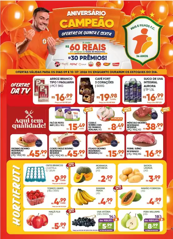 Catálogo Pais e Filhos Supermercados | Encarte Pais e Filhos Supermercados | 2026-07-09T00:00:00.000Z - 2026-07-10T00:00:00.000Z