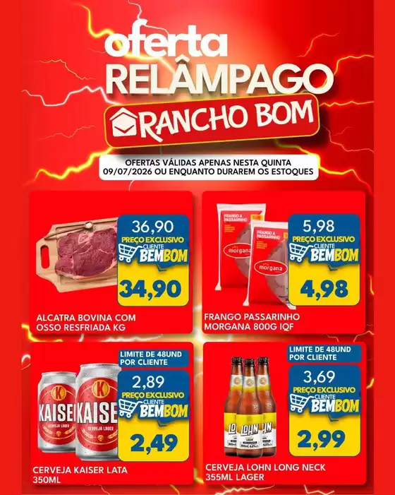 Catálogo Rancho Bom Supermercados | Encarte Rancho Bom Supermercados | 2026-07-09T00:00:00.000Z - 2026-07-09T00:00:00.000Z