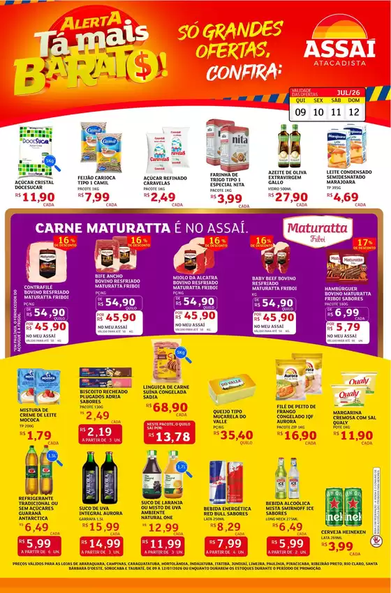 Catálogo Assaí Atacadista | Encarte Assaí Atacadista 49189-969 | 2026-07-09T00:00:00.000Z - 2026-07-12T00:00:00.000Z