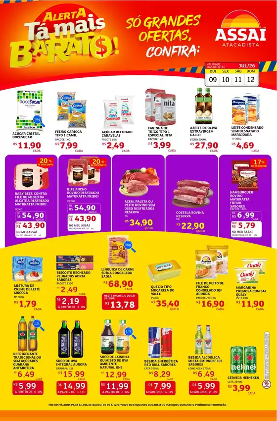 Catálogo Assaí Atacadista | Encarte Assaí Atacadista 49189-970 | 2026-07-09T00:00:00.000Z - 2026-07-12T00:00:00.000Z