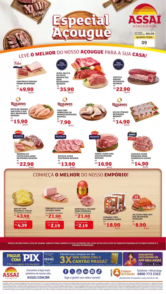 Catálogo Assaí Atacadista | Encarte Assaí Atacadista 49072-965 | 2026-07-09T00:00:00.000Z - 2026-07-09T00:00:00.000Z