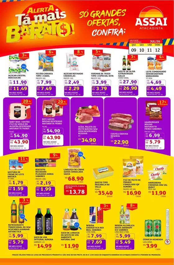 Catálogo Assaí Atacadista | Encarte Assaí Atacadista 49193-972 | 2026-07-09T00:00:00.000Z - 2026-07-12T00:00:00.000Z