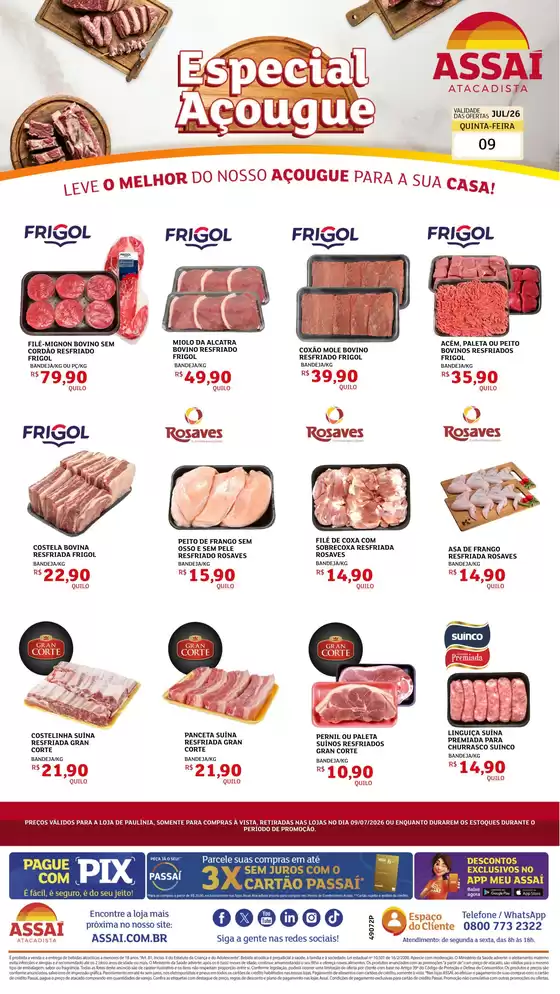 Catálogo Assaí Atacadista | Encarte Assaí Atacadista 49072-964 | 2026-07-09T00:00:00.000Z - 2026-07-09T00:00:00.000Z