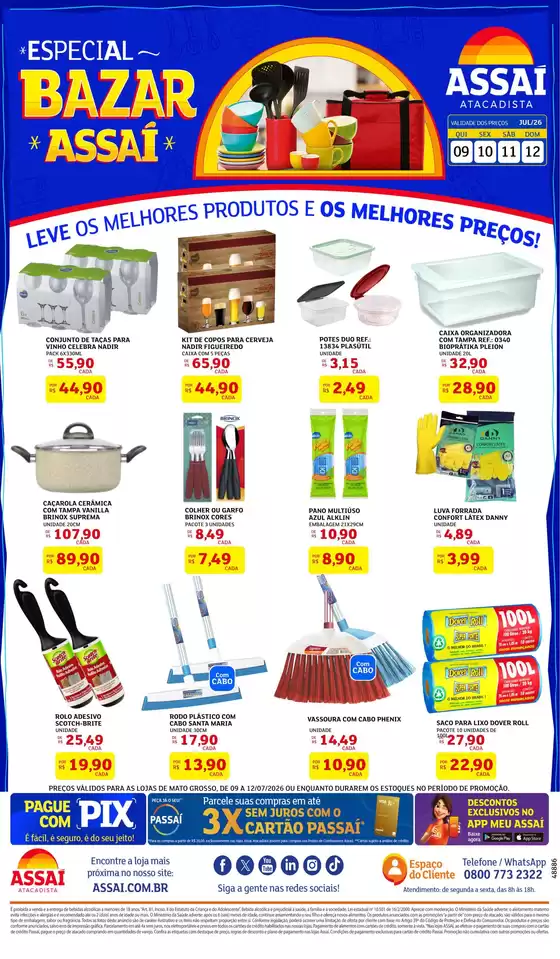 Catálogo Assaí Atacadista | Encarte Assaí Atacadista 48886-38 | 2026-07-09T00:00:00.000Z - 2026-07-12T00:00:00.000Z