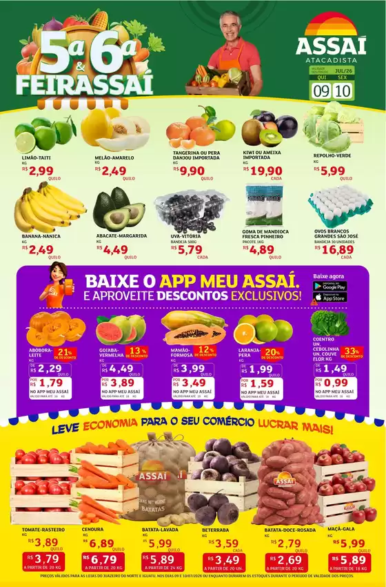 Catálogo Assaí Atacadista | Encarte Assaí Atacadista 48918-89 | 2026-07-09T00:00:00.000Z - 2026-07-10T00:00:00.000Z