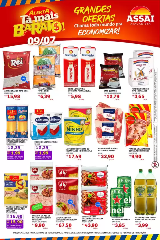 Catálogo Assaí Atacadista | Encarte Assaí Atacadista 49124-978 | 2026-07-09T00:00:00.000Z - 2026-07-09T00:00:00.000Z