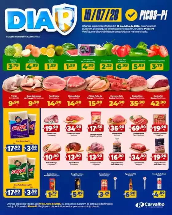 Catálogo R Carvalho Supermercado | Dia R para você economizar!  | 2026-07-10T00:00:00.000Z - 2026-07-10T00:00:00.000Z