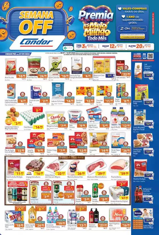 Catálogo Supermercados Condor | Descubra ofertas atraentes | 2026-07-08T00:00:00.000Z - 2026-07-12T00:00:00.000Z