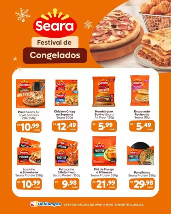 Catálogo Unicompra | Festival de Congelados Seara | 2026-07-10T00:00:00.000Z - 2026-07-15T00:00:00.000Z
