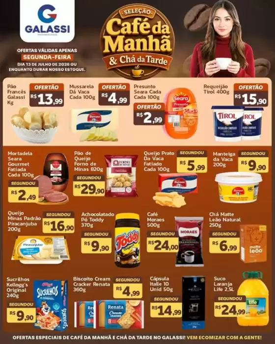 Catálogo Supermercados Galassi | Cafe de Manha | 2026-07-13T00:00:00.000Z - 2026-07-13T00:00:00.000Z