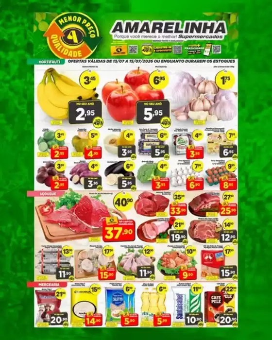 Catálogo Amarelinha Supermercados | Menor Preço A Qualidade | 2026-07-13T00:00:00.000Z - 2026-07-15T00:00:00.000Z