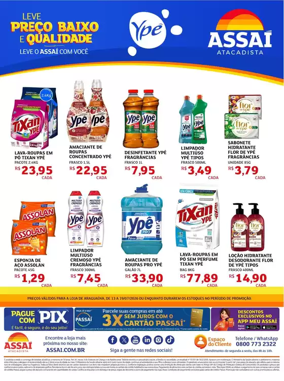 Catálogo Assaí Atacadista | Encarte Assaí Atacadista 49231-813 | 2026-07-13T00:00:00.000Z - 2026-07-19T00:00:00.000Z
