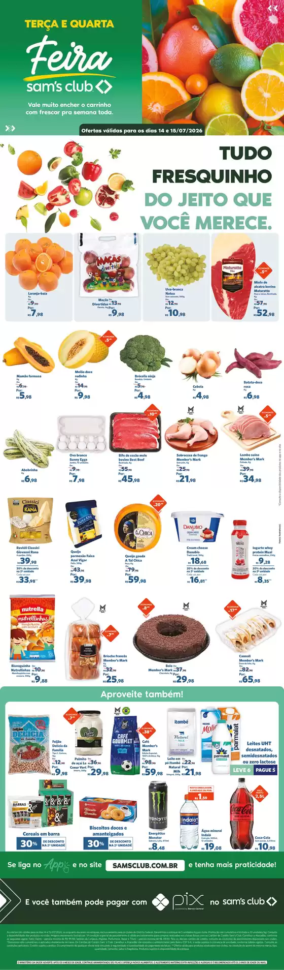 Catálogo Sam's Club | OFERTAS FEIRA | 2026-07-14T00:00:00.000Z - 2026-07-15T00:00:00.000Z