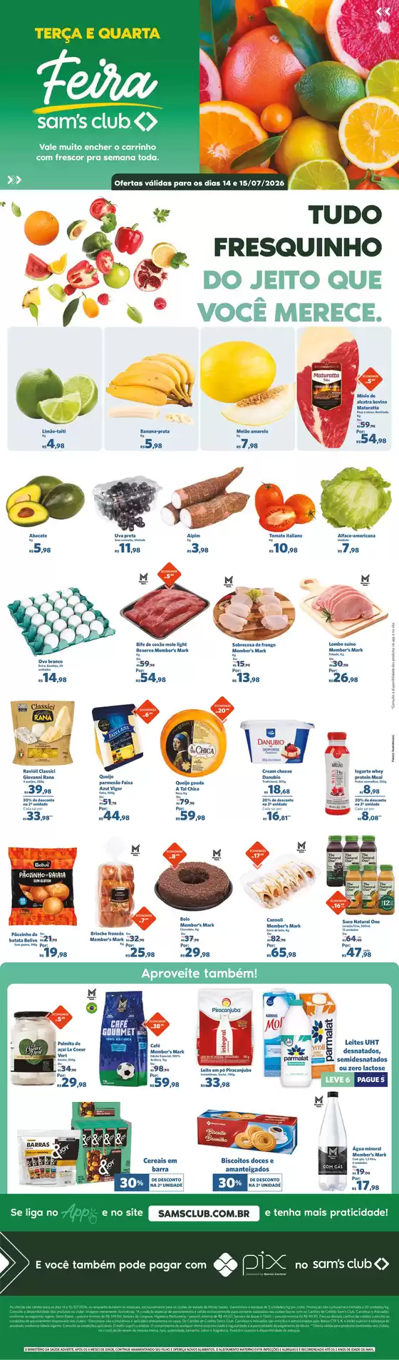 Catálogo Sam's Club | Melhores ofertas para todos os clientes | 2026-07-14T00:00:00.000Z - 2026-07-15T00:00:00.000Z