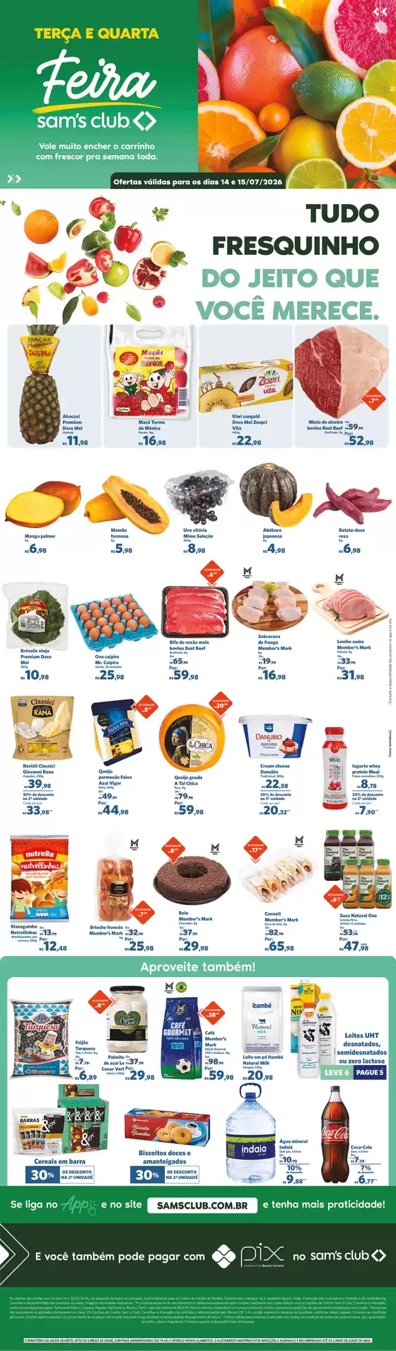 Catálogo Sam's Club em Nova Ponte | Ampla seleção de ofertas | 2026-07-14T00:00:00.000Z - 2026-07-15T00:00:00.000Z