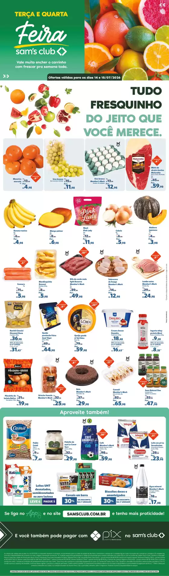 Catálogo Sam's Club | Ótima oferta para caçadores de pechinchas | 2026-07-14T00:00:00.000Z - 2026-07-15T00:00:00.000Z