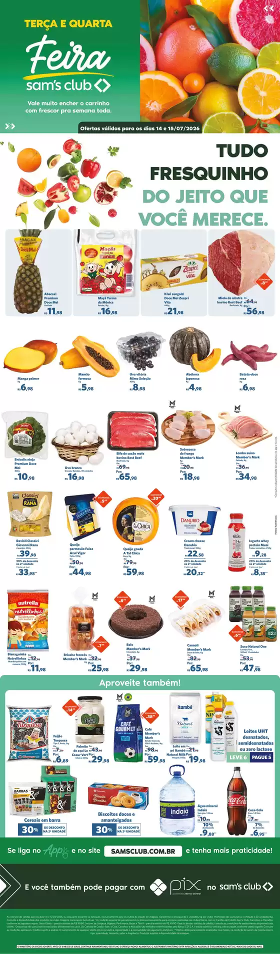Catálogo Sam's Club em Nova Ponte | Grandes descontos em produtos selecionados | 2026-07-14T00:00:00.000Z - 2026-07-15T00:00:00.000Z