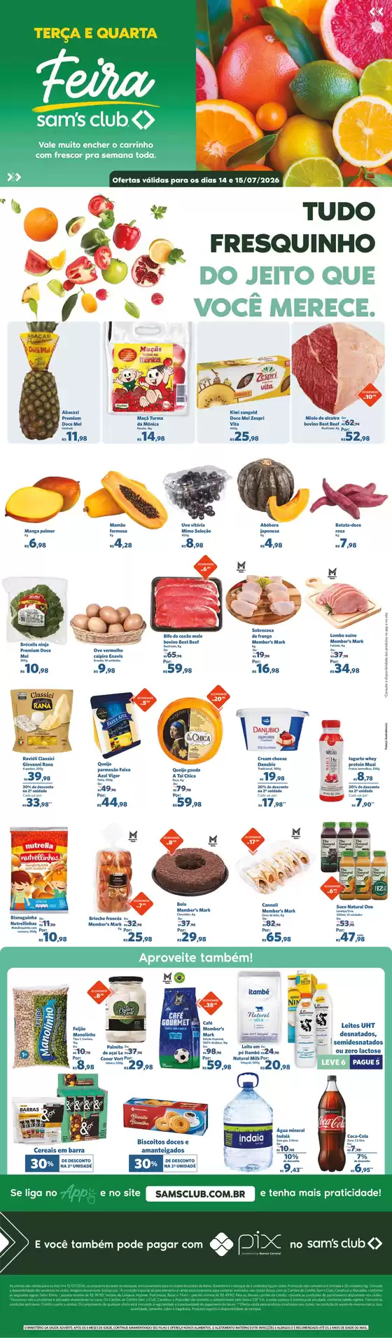 Catálogo Sam's Club em Nova Ponte | Melhores ofertas para todos os caçadores de pechinchas | 2026-07-14T00:00:00.000Z - 2026-07-15T00:00:00.000Z