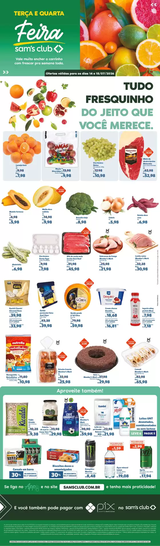 Catálogo Sam's Club em Nova Ponte | Ofertas especiais atraentes para todos | 2026-07-14T00:00:00.000Z - 2026-07-15T00:00:00.000Z