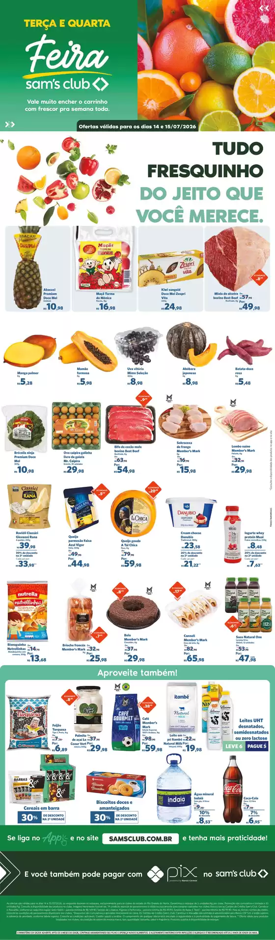 Catálogo Sam's Club em Nova Ponte | Pechinchas e ofertas atuais | 2026-07-14T00:00:00.000Z - 2026-07-15T00:00:00.000Z