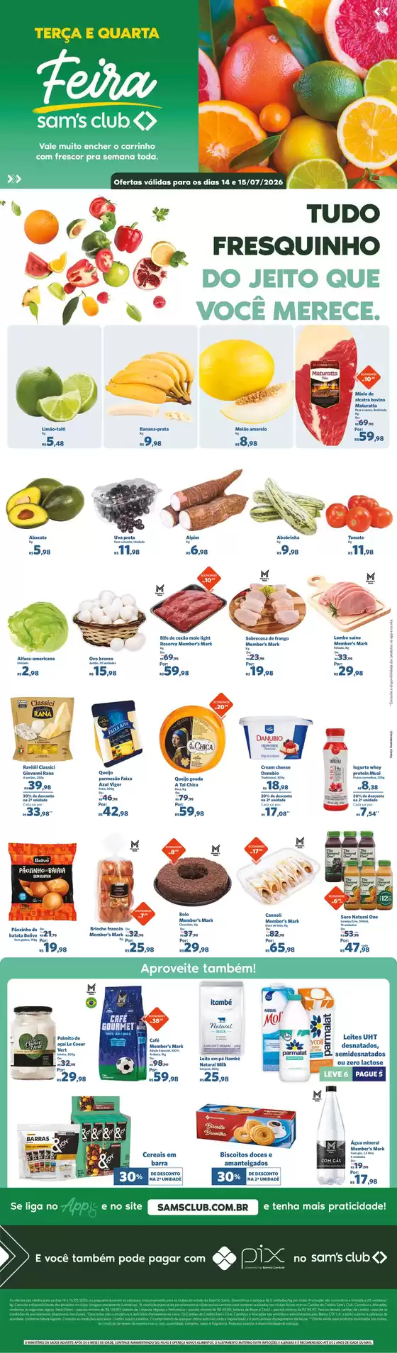 Catálogo Sam's Club | Novas ofertas para descobrir | 2026-07-14T00:00:00.000Z - 2026-07-15T00:00:00.000Z