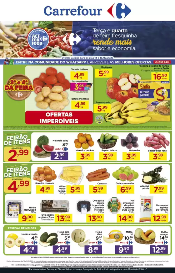 Catálogo Carrefour em Linhares | Nossas melhores ofertas para você | 2026-07-14T00:00:00.000Z - 2026-07-15T00:00:00.000Z