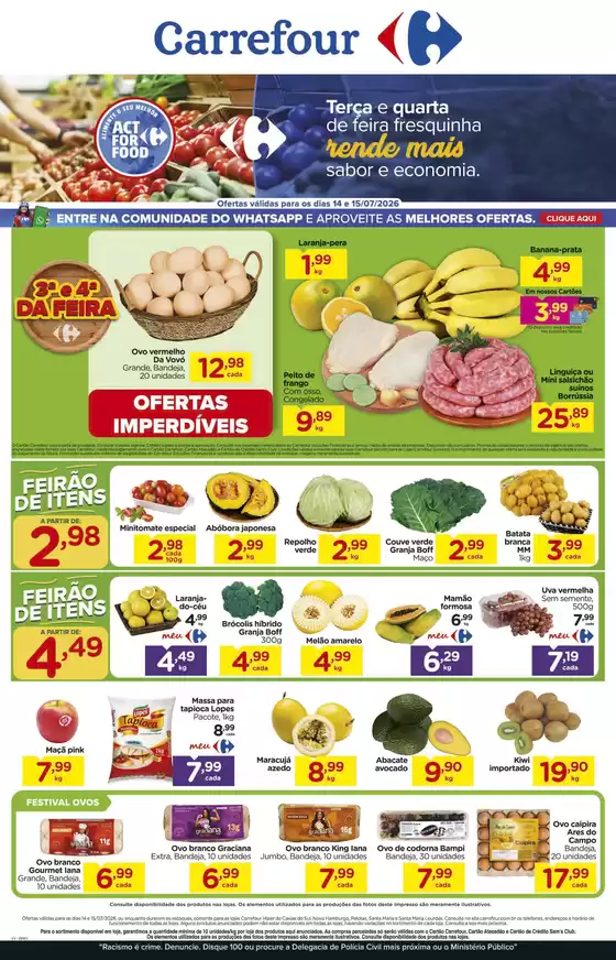 Catálogo Carrefour em Linhares | Ofertas especiais atraentes para todos | 2026-07-14T00:00:00.000Z - 2026-07-15T00:00:00.000Z