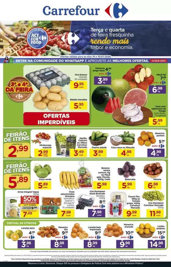 Catálogo Carrefour em Linhares | Ofertas exclusivas para nossos clientes | 2026-07-14T00:00:00.000Z - 2026-07-15T00:00:00.000Z